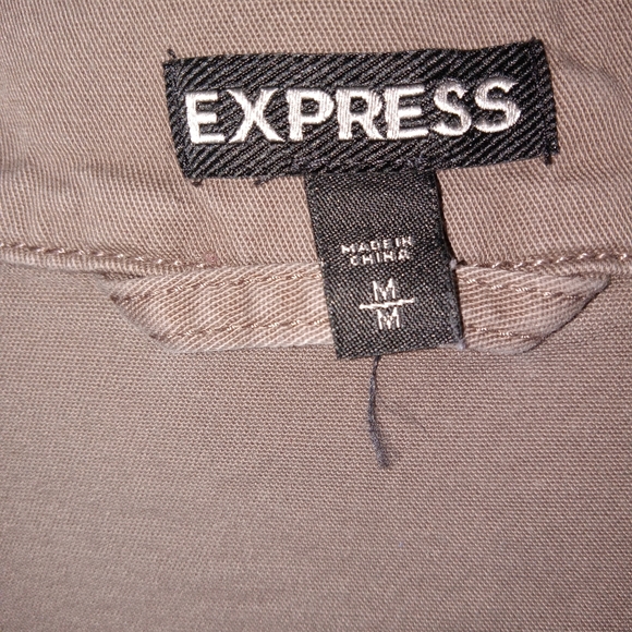 Express Taupe Cotton/Spandex Jacket Medium - Picture 10 of 13